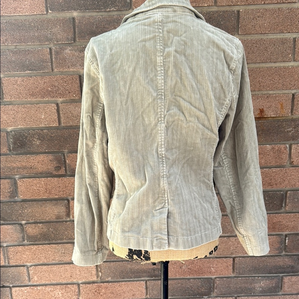 Sonoma Gray Corduroy Blazer with Classic Lapel Collar size Large - Picture 5 of 9